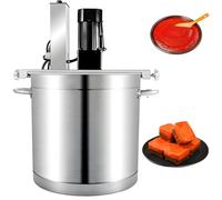 Stand Mixer Automatic Cooking Pot with Stirrer Commercial Food Mixer Electric Stirrer with Double Stirring Paddle and Adjustable Speed for Making Jam/Sauce,60L