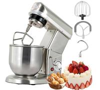 Stand mixer Commercial with 7L Bowl, 3 Speeds, Includes Dough Hook & Beater, Ideal for Baking Bread, Cakes in Professional Kitchens