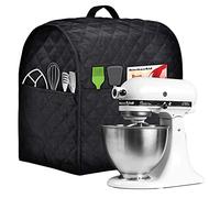 Stand Mixer Cover compatible with Kitchenaid Mixer, Fits All Tilt Head & Bowl Lift Models,The Fabric Is Pure Cottot,100% Cotton is Padded,Fine, Soft, Not Easy To Pilling. (Fits for 6-8 Quart, Black)
