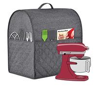Stand Mixer Dust-proof Cover for KitchenAid Mixer，Multi Pockets for Various Kitchen Appliance Accessories，Water-resistant，Easy Cleaning (Grey, Fit for Bowl Lift 5-8 Quart)