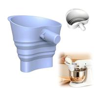 Stand Mixer Flour Funnel Attachment - Collapsible Silicone Anti-Splash Accessory for Large Capacity Mixing and Pouring