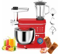 Stand Mixer Food Processor And Blender Meat Grinder 5 Speed Kitchen Mixer, 10l Stainless Steel Mixing Bowl, Removable Splash Guard, Whisk, Dough And Beater Attachment