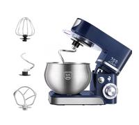 Stand Mixer, High-Power Table Mixer with Three Mixing Heads with Different Functions, 1200w, 6-Speed Adjustable, 5-Liter Stainless Steel Bowl with Splash Guard, Suitable for The Kitchen black