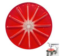 Stand Mixer Whisk Scraper, Anti-Splatter Silicone Baffle for 6-Wire Whisks, Mixing Bowl Wiper Attachment for Easy Cleaning, Multi-Purpose Kitchen Tool (Red)
