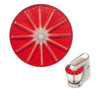 Stand Mixer Whisk Scraper Mixing Head Anti-Splatter Baffle Wiper Attachment for Kitchen Anti-Splatter Baffle for 6-Wire Whisks Pouring Shield Multi-Purpose Kitchen Tool Mixer Splatter Guard (Red)