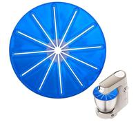 Stand Mixer Whisk Scraper Mixing Head Anti-Splatter Baffle Wiper Attachment for Kitchen Anti-Splatter Baffle for 6-Wire Whisks Pouring Shield Multi-Purpose Kitchen Tool Mixer Splatter Guard (Blue)