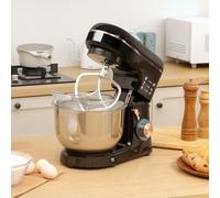 HOMCOM Electric Stand Mixer, 5L Food Mixer with Dough Hook, Whisk, Black
