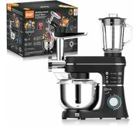 Stand Mixer With Meat Grinder 10l Cake Mixer With Accessories Food Processor 5 Speed Levels Electric Kitchen Mixers With Small Form-Factor Easy To Use And Lightweight