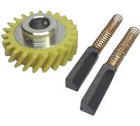 Stand Mixer Worm Drive Gear W10112253 with A Pair of LKS Carbon Motor Brushes. Compatible with 4.5QT and 5QT Mixers.