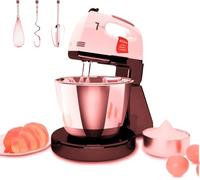 Stand Mixers, 7 Speeds With 3QT Stainless Steel Bowl, Stand and Hand Mixer with Dough Hook, Whisk, Mixing Beater for Baking, Cake, Cookie, Kneading (AS2)