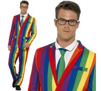 Stand Out Suits Stag Do Party Rainbow Gay Pride Comedy Fancy Dress Mens Costume