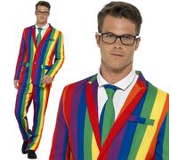 Stand Out Suits Stag Do Party Rainbow Gay Pride Comedy Fancy Dress Mens Costume