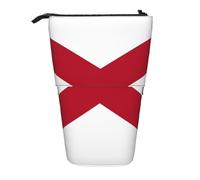 Stand Pencil Case Alabama State Flag Telescopic Pen Pouch Multifunctional Standing Pencils Pouch Portablem Telescopic Pencil Bag for Unisex Office Supplies Students