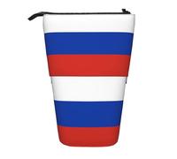 Stand Pencil Case Russian Flag Telescopic Pencil Bag Retractable Telescopic Pen Pouch Large Makeup Bag for Office Supplies Students Unisex