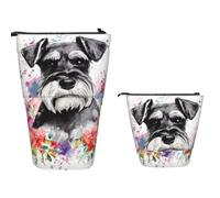 Stand Pencil Case Schnauzer Standing Pencils Pouch Stationery Pen Holder Multifunctional Telescopic Pencil Bag for School Office Office Supplies Organizer Stationary