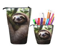 Stand Pencil Case Sloths Animal Telescopic Pencil Bag Large Pen Holder Multifunctional Telescopic Pen Pouch for School Office Unisex Office Supplies