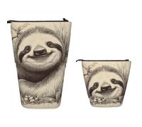 Stand Pencil Case Sloths My Animal Standing Pencils Pouch Retractable Telescopic Pencil Bag Multifunctional Makeup Bag for Organizer Stationary School Office Office Supplies