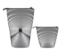 Stand Pencil Case White Subway Tunnel Standing Pencils Pouch Portablem Telescopic Pencil Bag Large Makeup Bag for School Office Office Supplies Unisex