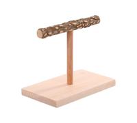 Stand Perch - Bird Perche - Table Top Birds Perches | Natural Wood T Shape Bird Stand For Budgerigars Lovebirds Cockatiels Conures Macaws, Parrots, Peonies, Carps