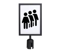 Stand Sign Holder - Black A4 Double Sided Floor Poster Frame | Top Stand Poster Display - For Outdoor, Restaurant, Museum, Exhibition, Shopping Mall, Commercial Guidance,