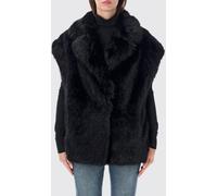 STAND STUDIO Cropped Faux Fur Gilet with Shawl Collar - Size: S - female