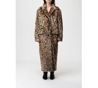 STAND STUDIO Fur Coat Woman color Multicolor - Size: 36 - female