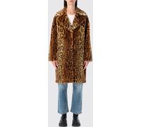 STAND STUDIO Fur Coat Woman color Safari - Size: 34 - female