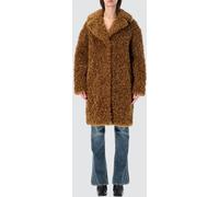 STAND STUDIO Knee-Length Faux Fur Coat with Dropped Shoulders - Size: 38 - female