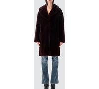 STAND STUDIO Knee-Length Single-Breasted Faux Fur Coat - Size: 34 - female