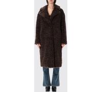 STAND STUDIO Long Faux-Fur Coat with Classic Collar - Size: 36 - female