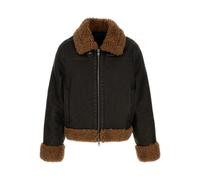 STAND STUDIO shearling-trimmed faux-fur jacket - Brown 32