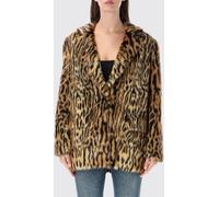 STAND STUDIO Short Animal Print Faux Fur Jacket - Size: 38 - female