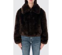 STAND STUDIO Short Faux-Fur Jacket with Zip Closure - Size: 42 - female
