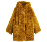 Stand Studio Women's Midi Faux Fur Coat Warm Olive