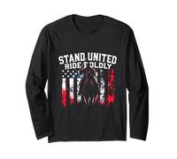 STAND UNITED RIDE BOLDLY Patriotic Rider Long Sleeve T-Shirt