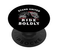 STAND UNITED RIDE BOLDLY Patriotic Rider PopSockets Adhesive PopGrip