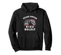 STAND UNITED RIDE BOLDLY Patriotic Rider Pullover Hoodie