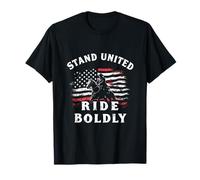 STAND UNITED RIDE BOLDLY Patriotic Rider T-Shirt