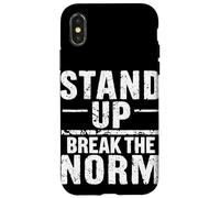 STAND UP BREAK THE NORM Bold Typographic Case for iPhone X/XS
