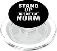 STAND UP BREAK THE NORM Bold Typographic PopSockets PopGrip for MagSafe
