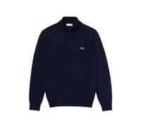 Stand-up Collar Zippered Pullover - male - Lacoste - Cardigans - Blue - XL - Knitwear XL