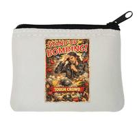 Stand-up Comedy with Tough Crowd Neoprene Coin Purse Pouch 10x11cm White