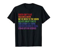 Stand up for science real Earth isn't flat Earth Day T-Shirt