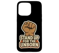 Stand Up For The Unborn Pro-Life Raised Fist Retro Vintage Case for iPhone 15 Pro Max