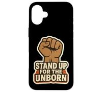 Stand Up For The Unborn Pro-Life Raised Fist Retro Vintage Case for iPhone 16 Plus