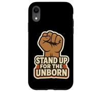 Stand Up For The Unborn Pro-Life Raised Fist Retro Vintage Case for iPhone XR