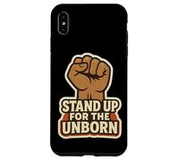 Stand Up For The Unborn Pro-Life Raised Fist Retro Vintage Case for iPhone XS Max