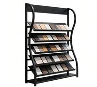 Stand Up Modern Retail Display Rack with Slanted Shelf, Heavy Du Ceic Tile Display Stand Building Material Sample Sto Holder, Lar Capaci(L-100cm/39.4in)