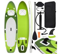 Vidaxl Inflatable Stand Up Paddle Board Set Green 360X81X10 Cm, Green