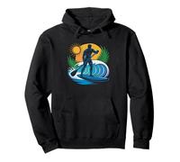 Stand Up Paddleboard Minimal Silhouette Clean Modern Style Pullover Hoodie